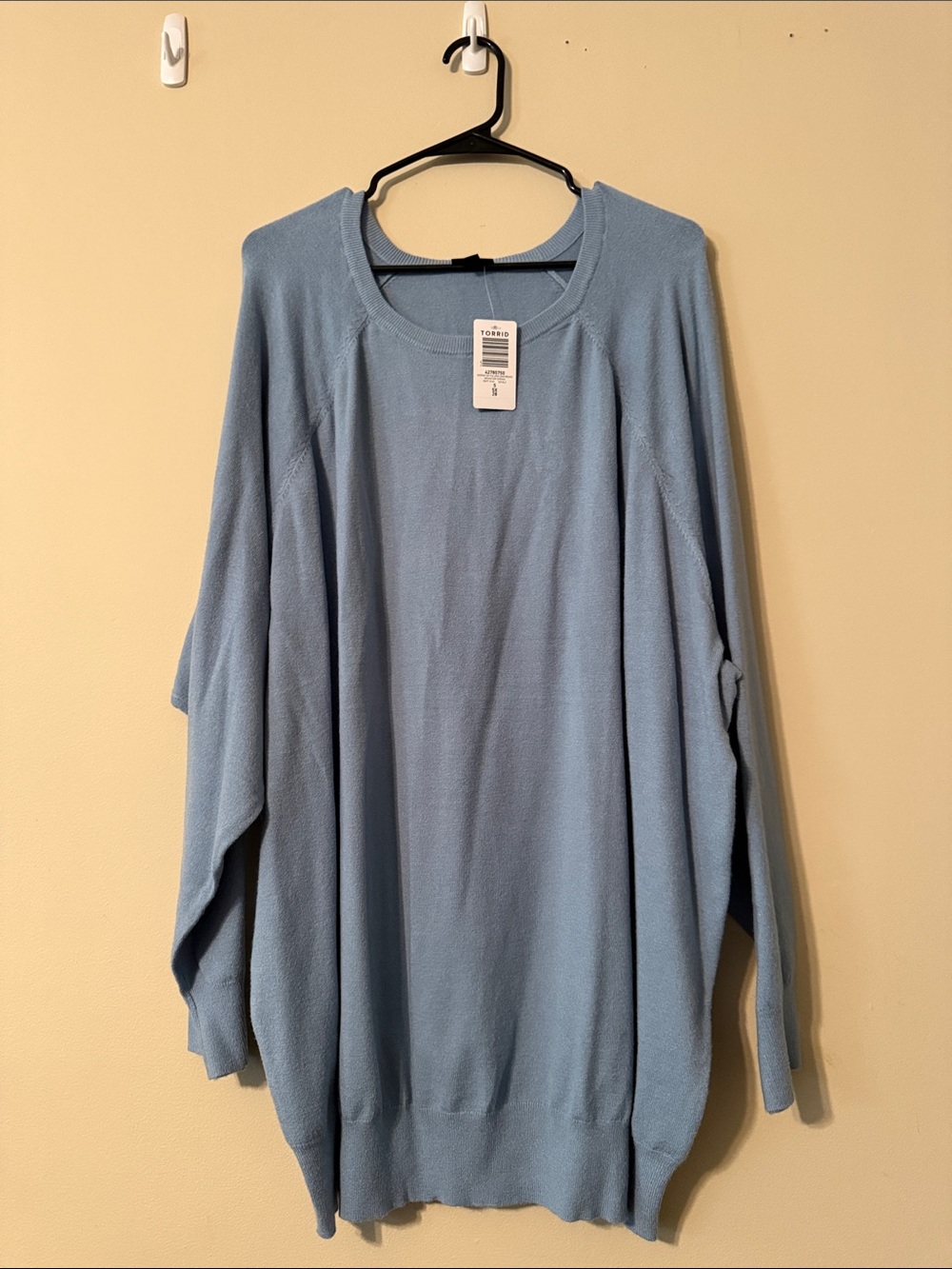 Light Blue Oversized Crewneck Sweater